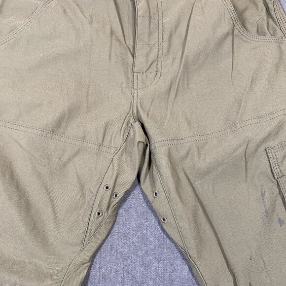 PrAna Mens Relaxed Fit Olive Cargo Pants 28/30 Snap Hem Cotton Durable Outdoor - Picture 7 of 14